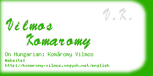 vilmos komaromy business card